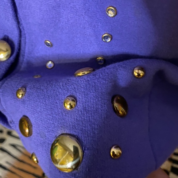 Vintage, Gepetto, purple, embellished, button-down, cardigan jacket.. - Picture 3 of 8